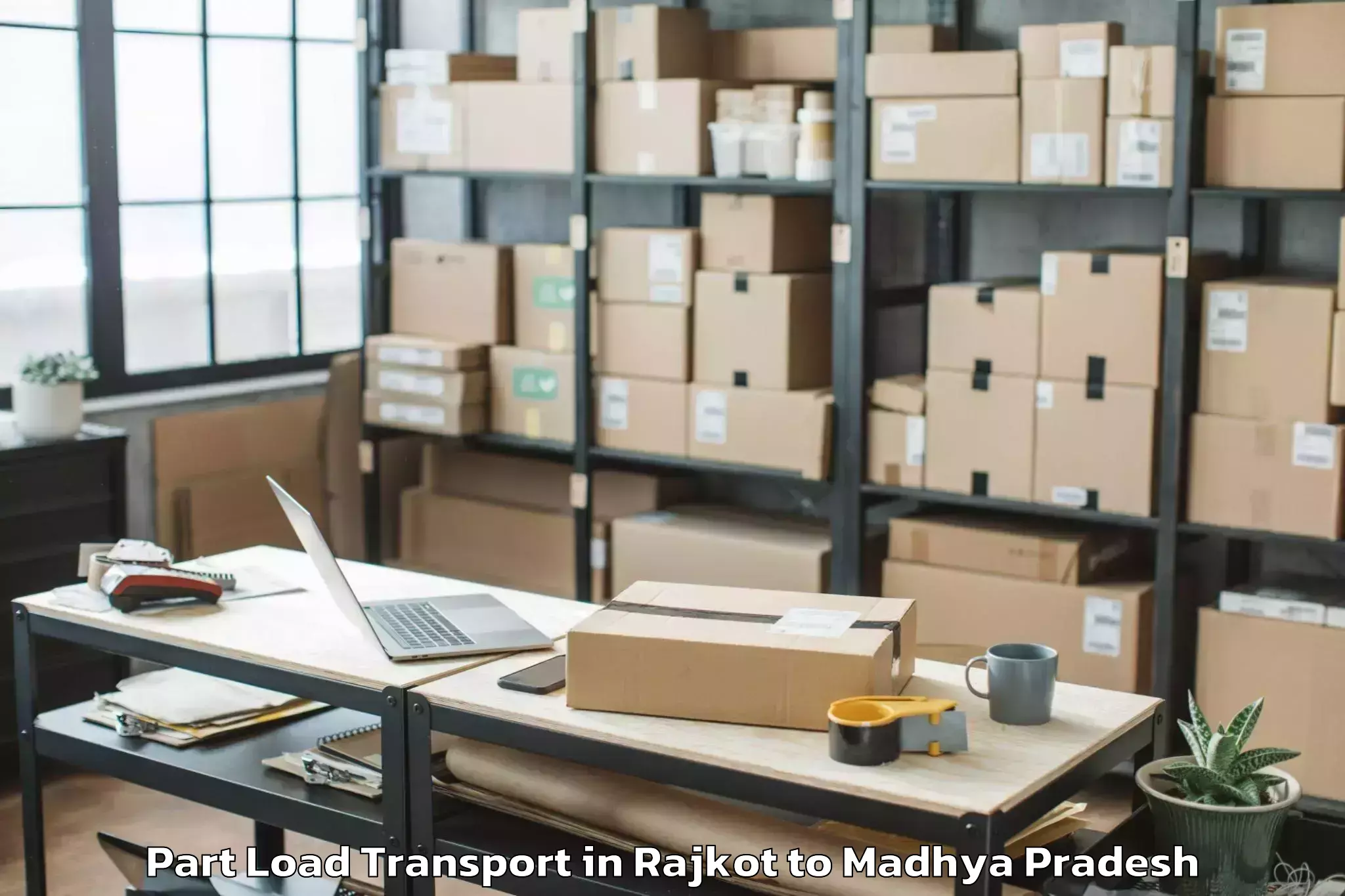 Hassle-Free Rajkot to Sehore Part Load Transport